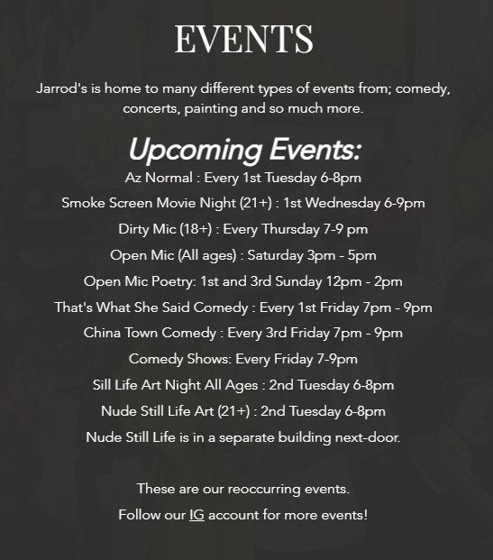 Jarrods Coffee, Tea & Art Gallery: “Jarrod’s Clean Mic” - No cussing Open Mic