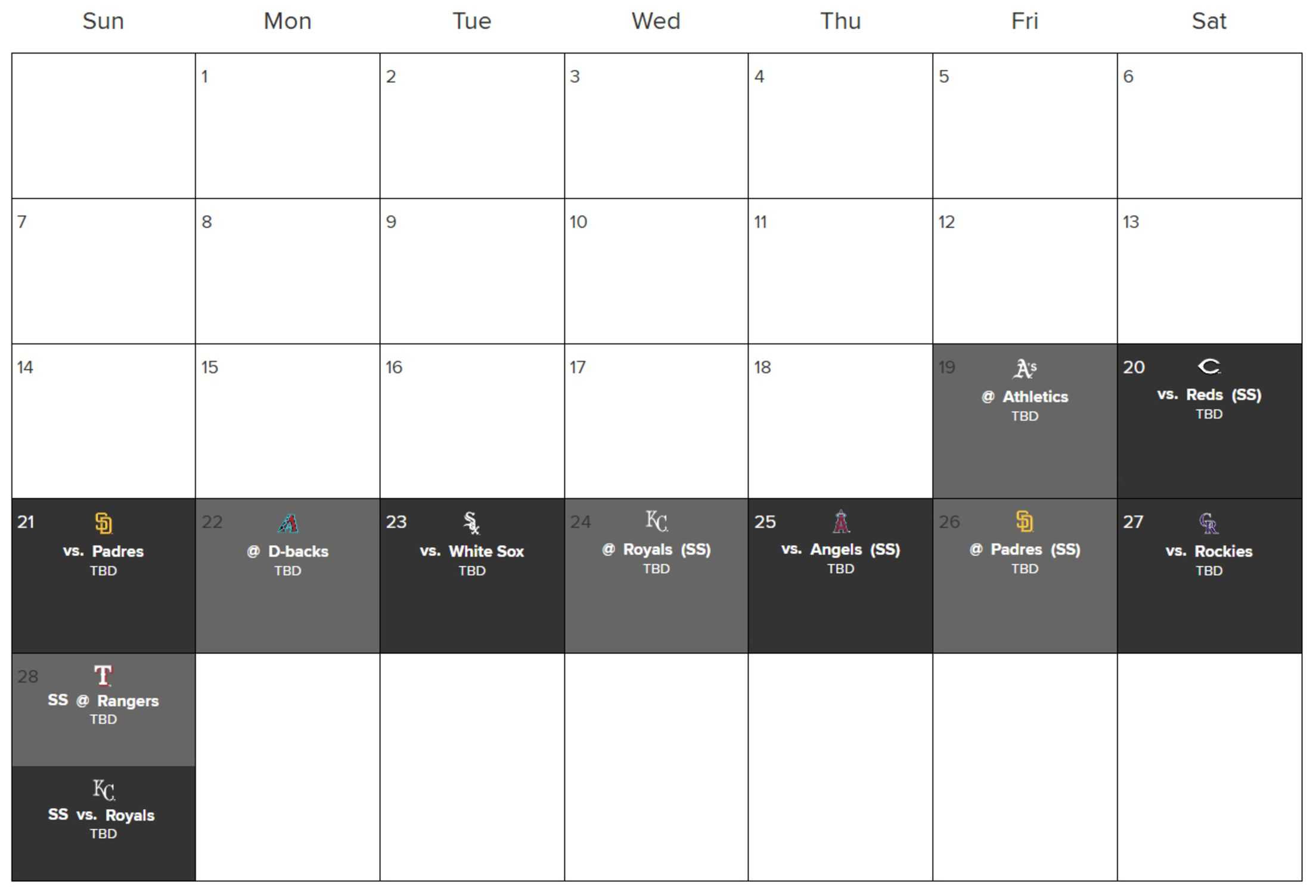 cubs spring training schedule